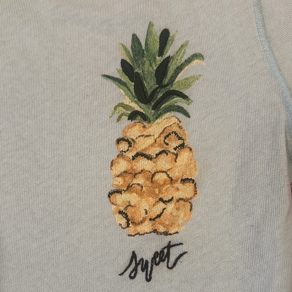 *last chance* We The Free Light Blue Pineapple Tee - Picture 2 of 16